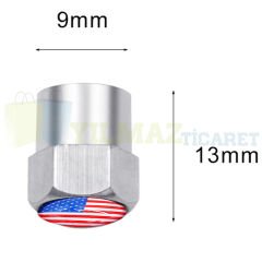 Ford Chevrolet Jeep Sibop Kapağı Amerika Bayrağı Çelik 4'lü Yüksek Kalite