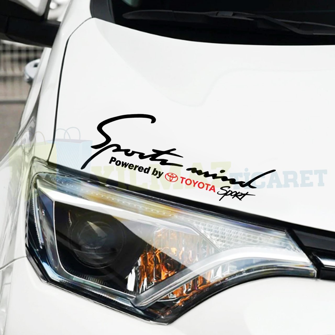Toyota Logo Sport Mind Far Kapı Oto Sticker Tampon Kaput Araba Etiket Araç Yapıştırma