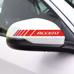 Hyundai Accent Yazı Dikiz Yan Ayna Kapağı Oto Şerit Sticker Araba Etiket Yapıştırma 3 Çift