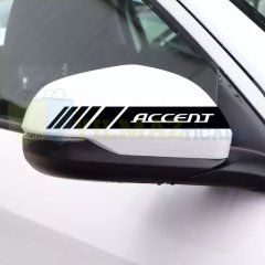 Hyundai Accent Yazı Dikiz Yan Ayna Kapağı Oto Şerit Sticker Araba Etiket Yapıştırma 3 Çift