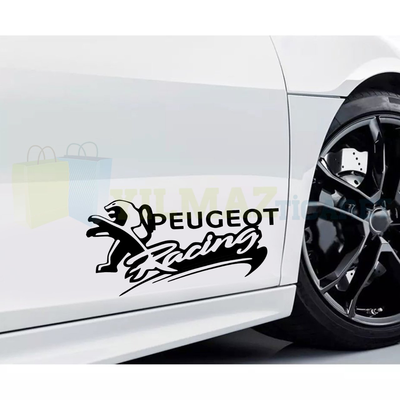 Peugeot Racing Logo Arma Amblem Oto Sticker Etiket Yapıştırma