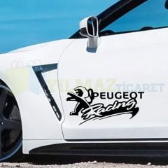 Peugeot Racing Logo Arma Amblem Oto Sticker Etiket Yapıştırma