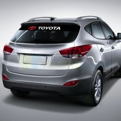 Toyota Ön Arka Cam Güneşlik Oto Sticker Yapıştırma Etiket 1 Adet