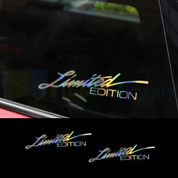 Limited Edition Hologram Oto Sticker Kelebek Cam Araba Etiket Çıkartma Yapıştırma Aksesuar 2 Adet