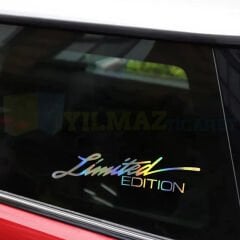 Limited Edition Hologram Oto Sticker Kelebek Cam Araba Etiket Çıkartma Yapıştırma Aksesuar 2 Adet