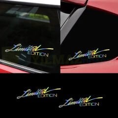 Limited Edition Hologram Oto Sticker Kelebek Cam Araba Etiket Çıkartma Yapıştırma Aksesuar 2 Adet