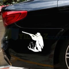 Avcı Avcılık Hunter Av Oto Sticker Araba Yapıştırma Etiket Çıkartma