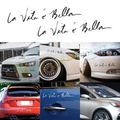 Hayat Güzeldir La Vita e Bella Oto Sticker Etiket Yapıştırma 2 Ad