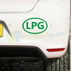Lpg Gaz Oto Sticker Yapıştırma Tampon Etiket 2 Ad