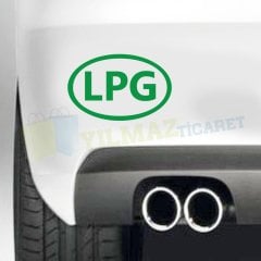 Lpg Gaz Oto Sticker Yapıştırma Tampon Etiket 2 Ad