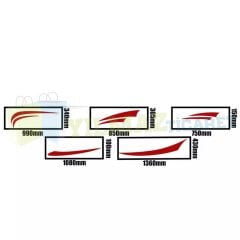 Çekme Karavan Yan Şerit Çizgi Oto Sticker Modifiye Çıkartma 1 Çift