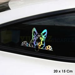 Alman Kurdu Köpek Hologram Oto Sticker Etiket Araba Çıkartma Aksesuar 20 X 15 Cm