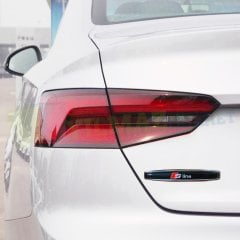 Audi S Line Logo Yan Çamurluk Bagaj 3D Arma Amblem Yapıştırma Damla Metal 2 Adet
