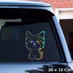 Köpek Hologram Araba Oto Sticker Yapıştırma Etiket Çıkartma Aksesuar 20 X 13 Cm