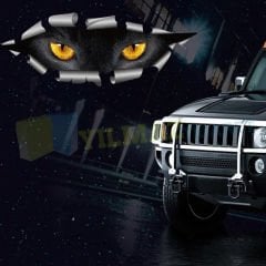 Canavar Bakan Göz Far Kaput Tampon Oto Sticker Yapıştırma 2 Adet