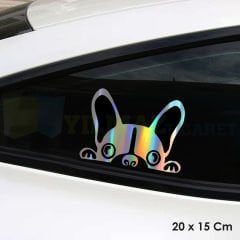 Bakan Köpek Hologram Oto Sticker Cam Araba Yapıştırma Çıkartma Aksesuar Modifiye 20 X 15 Cm