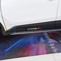 Hyundai Logo Yan Ayna Kapı Kolu Jant Yapıştırma Oto Sticker 4 Adet Araba Araç Etiket Çıkartma