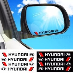 Hyundai Logo Yan Ayna Kapı Kolu Jant Yapıştırma Oto Sticker 4 Adet Araba Araç Etiket Çıkartma