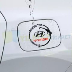 Hyundai Logo Arma Benzin Dizel Depo Kapağı Oto Sticker Yapıştırma Etiket 13 x 13 Cm