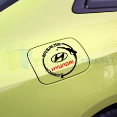 Hyundai Logo Arma Benzin Dizel Depo Kapağı Oto Sticker Yapıştırma Etiket 13 x 13 Cm