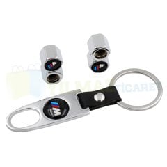 Bmw M Logo Anahtarlık Sibop Kapağı Set Paslanmaz Çelik Gümüş