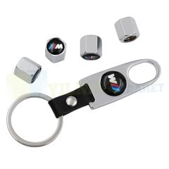 Bmw M Logo Anahtarlık Sibop Kapağı Set Paslanmaz Çelik Gümüş