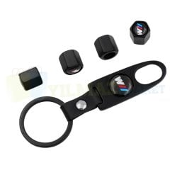 Bmw M Logo Anahtarlık Sibop Kapağı Set Paslanmaz Çelik Siyah Yüksek Kaliteli