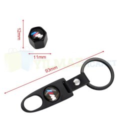 Bmw M Logo Anahtarlık Sibop Kapağı Set Paslanmaz Çelik Siyah Yüksek Kaliteli