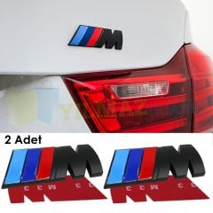 Bmw M Logo Bagaj Çamurluk Arma Amblem Paslanmaz Çelik Siyah