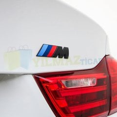 Bmw M Logo Bagaj Çamurluk Arma Amblem Paslanmaz Çelik Siyah