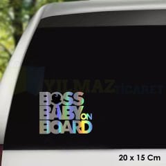 Arabada Patron Bebek Var Hologram Oto Sticker Cam Araba Yapıştırma Çıkartma Aksesuar Etiket 20x15 Cm