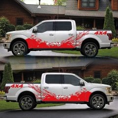 Off Road 4x4 Çamur Yan Kapı Oto Sticker Etiket Yapıştırma 1 Çift