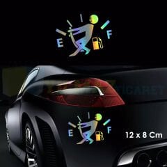 Araba Yakıt Deposu Hologram Oto Sticker Araba Yapıştırma Çıkartma Aksesuar Etiket 12 X 8 Cm