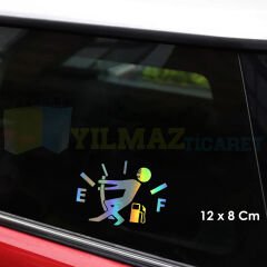 Araba Yakıt Deposu Hologram Oto Sticker Araba Yapıştırma Çıkartma Aksesuar Etiket 12 X 8 Cm