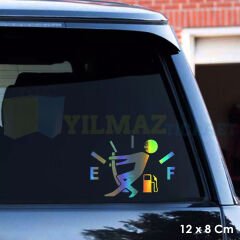 Araba Yakıt Deposu Hologram Oto Sticker Araba Yapıştırma Çıkartma Aksesuar Etiket 12 X 8 Cm
