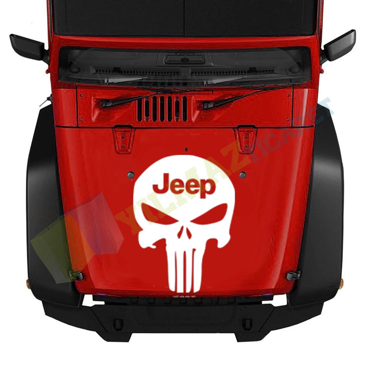 Jeep Kurukafa Oto Sticker Yapıştırma Araba Etiket Sürpriz Hediye