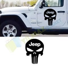 Jeep Kurukafa Oto Sticker Yapıştırma Araba Etiket Sürpriz Hediye