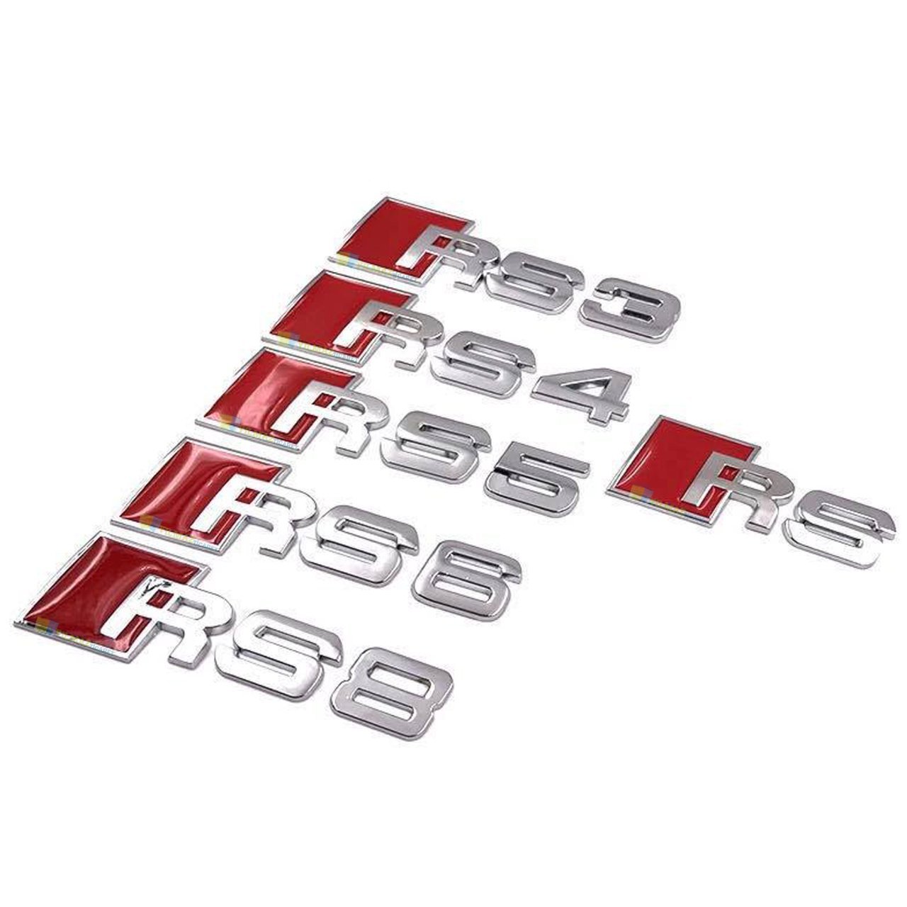Audi RS3 RS4 RS5 RS6 RS8 Metal Logo Arka Bagaj Sürpriz Hediyeli