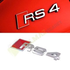 Audi RS3 RS4 RS5 RS6 RS8 Metal Logo Arka Bagaj Sürpriz Hediyeli