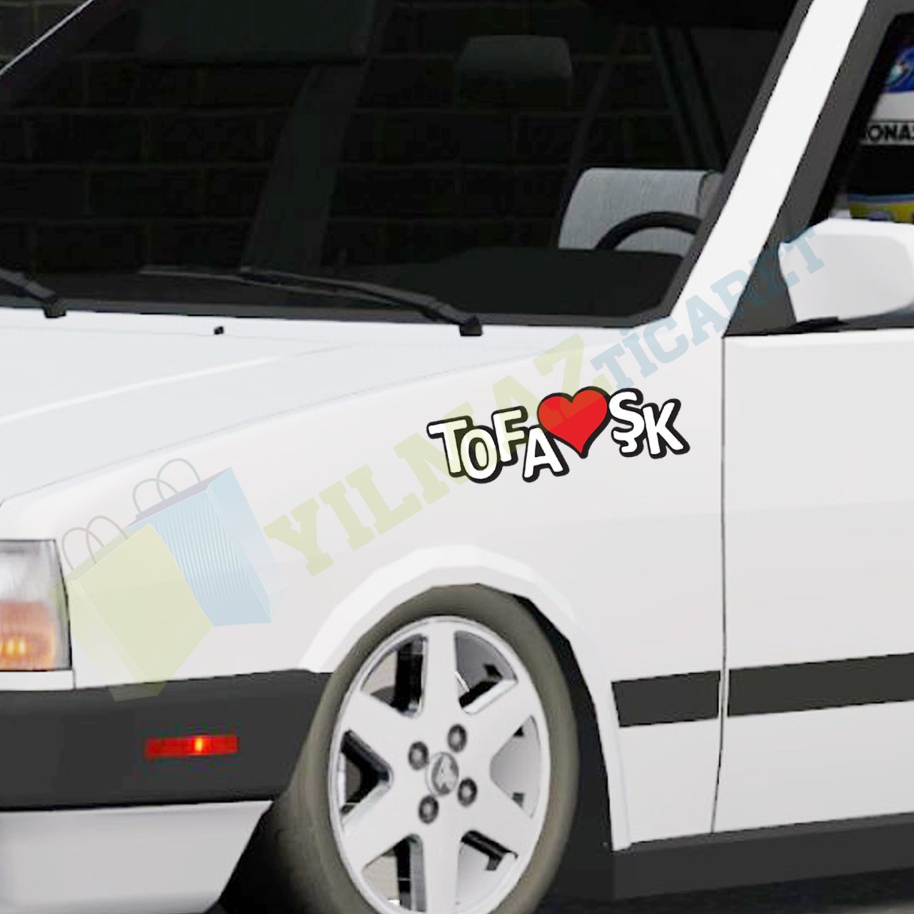 Tofaş Tofaşk Oto Sticker Araba Yapıştırma Etiket Kaliteli Folyo