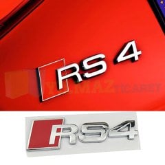 Audi RS4 Metal Logo Arka Bagaj Süper Kaliteli
