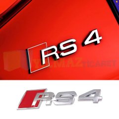 Audi RS4 Metal Logo Arka Bagaj Süper Kaliteli