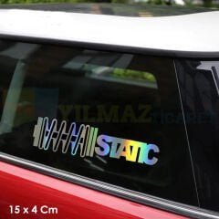 Static Renkli Hologram Araba Motosiklet Oto Sticker Etiket Çıkartma Yapıştırma Aksesuar 15 x 4 Cm