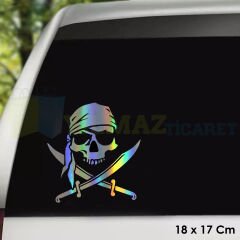 Kuru Kafa Renkli Hologram Araba Oto Sticker Etiket Yapıştırma Çıkartma Aksesuar 18 x 17 Cm