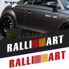 Mitsubishi Ralli Art Yan Kapı Oto Sticker Etiket Yapıştırma 2 Ad