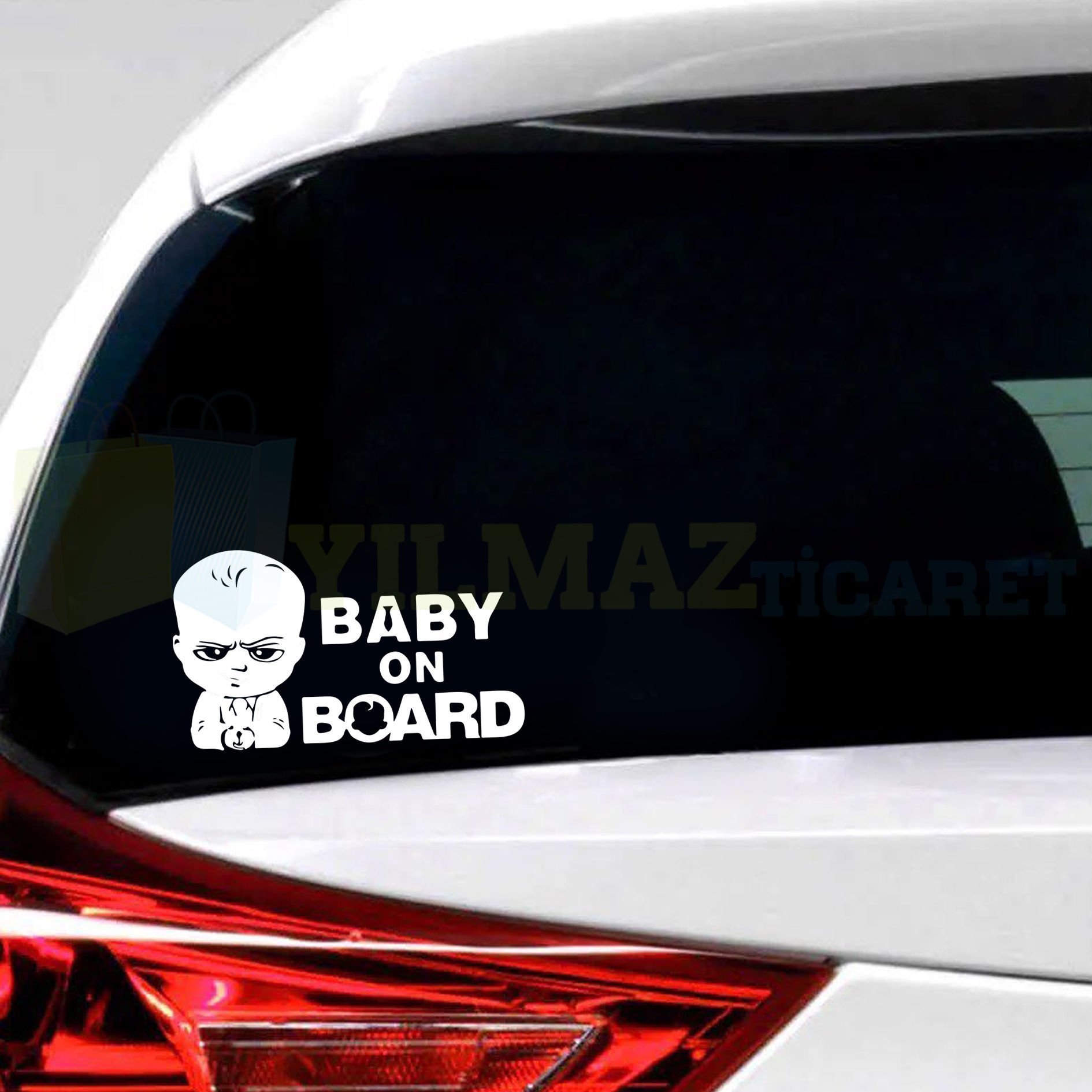 Patron Bebek Baby On Board Arabada Bebek Var Cam Oto Sticker