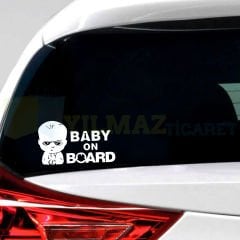 Patron Bebek Baby On Board Arabada Bebek Var Cam Oto Sticker