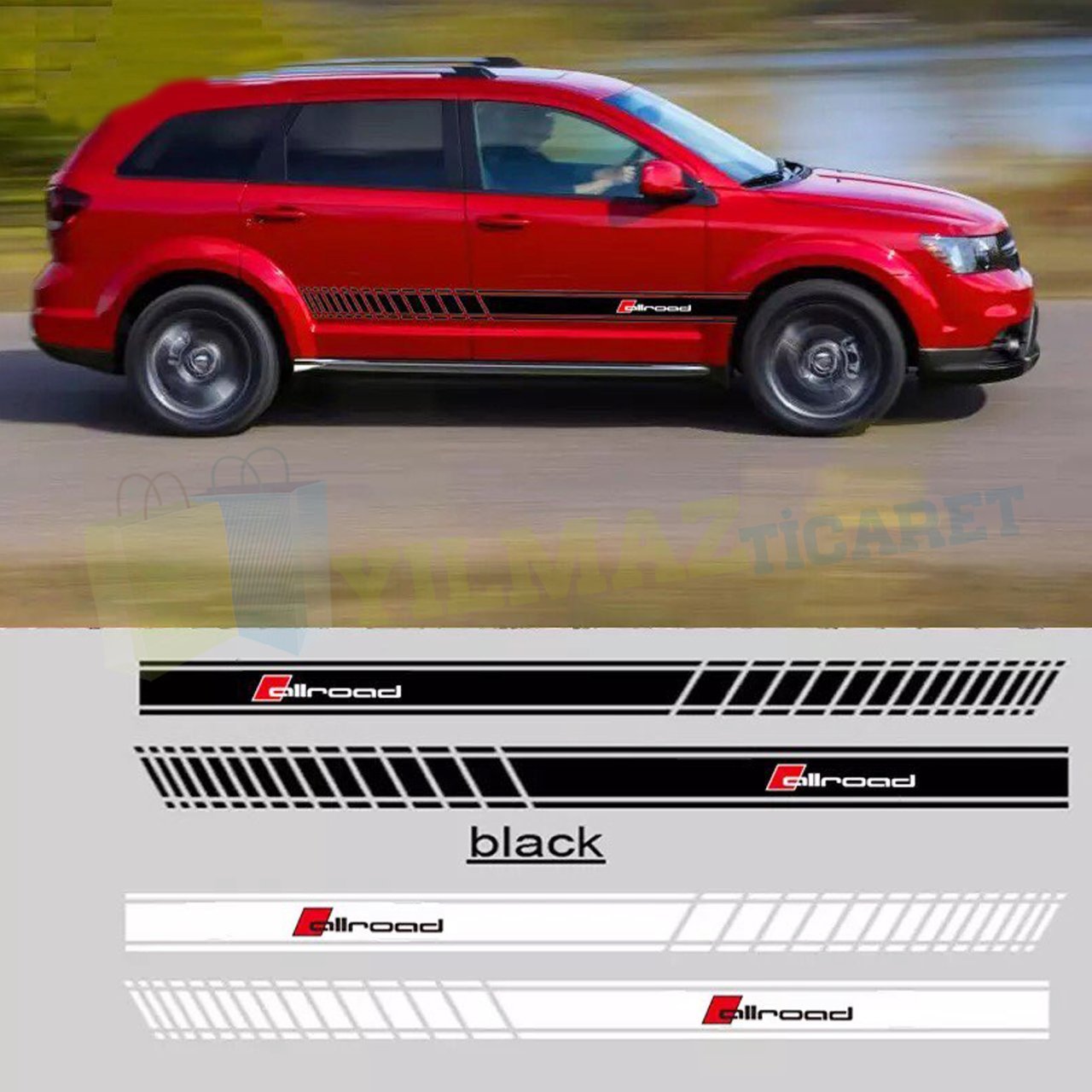 Audi Allroad Kapı Altı Şerit A4 A6 Oto Sticker Yapıştırma 1 Çift