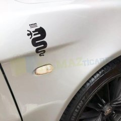 Alfa Romeo Logo Amblem Arma Oto Sticker Etiket Yapıştırma 2 Adet