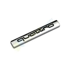 Audi Quattro Metal Logo Bagaj Çamurluk Siyah-Kırmızı Kaliteli